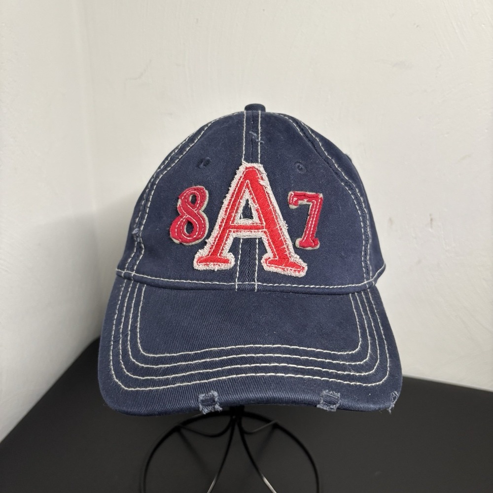 Aéropostale Men's Baseball Cap Size Small Blue Y2K‎ Casual Red Distressed